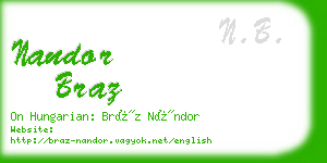 nandor braz business card